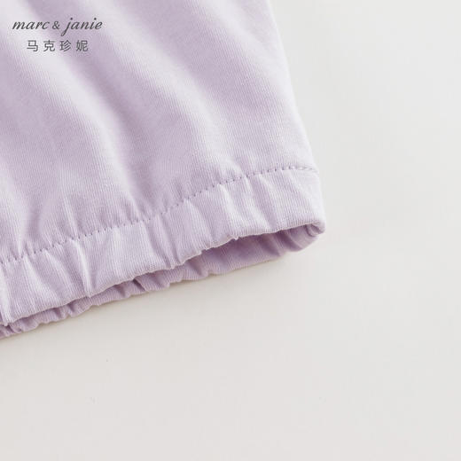 马克珍妮女童学院风polo领T恤 儿童纯棉撞色长袖上衣春款240235 商品图4