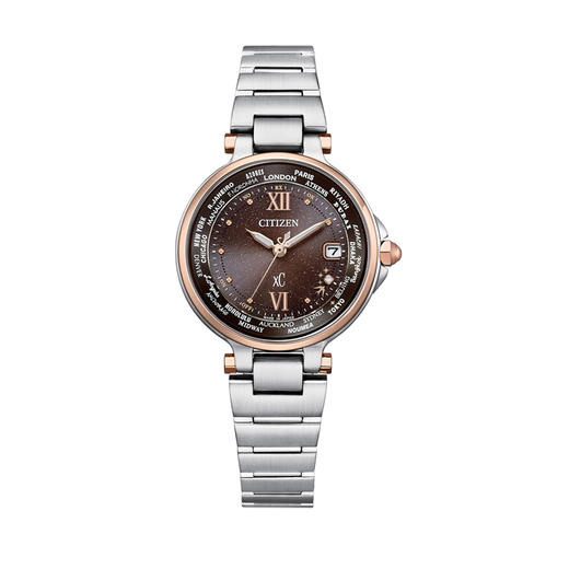 西铁城/CITIZEN多局电波时尚贝母钢带女士手表EC1011-71W 商品图1