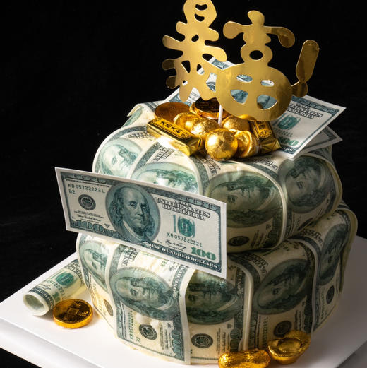 预定款｜暴富蛋糕/美钞蛋糕 8+6双层蛋糕（纯动物奶油新鲜水果夹心，提前1天预定） 商品图4