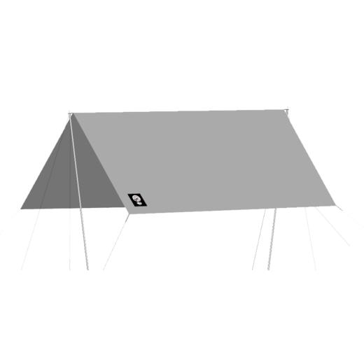 错山 户外天幕露营帐篷方形蝶形防晒防雨公园野餐套装4人以上便携 银色-方形天幕【3*3M】撑杆2m MS808 商品图6