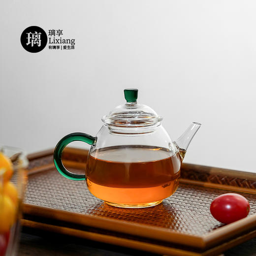 璃享福气壶（梦露）高硼硅玻璃茶壶 迷你泡茶壶功夫茶具小壶花茶壶透明带过滤小号 商品图0