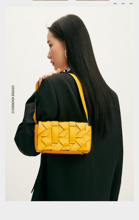 【2F】迪桑娜女包织序新中式编织包2023单肩斜挎包小方腋下包