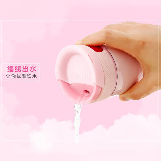 contigo 美国康迪克 新品保温杯 旋转杯盖 女式便携不锈钢保温杯 玫瑰金 HBC-MET007 商品图5