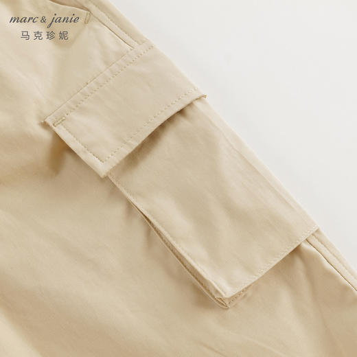 马克珍妮男童工装直筒裤儿童学院风宽松大口袋裤子春款新品240209 商品图3