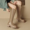 ZHR厚底长筒靴加绒保暖女靴2023复古美拉德不过膝瘦瘦靴V口骑士靴 商品缩略图5