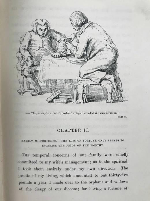 1896年 戈德史密斯《威克菲尔德牧师》 32幅插图 漆布精装32开 商品图6