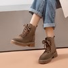 ZHR马丁靴2023秋冬新款复古时尚洋气双带厚底休闲工装靴女靴 商品缩略图10