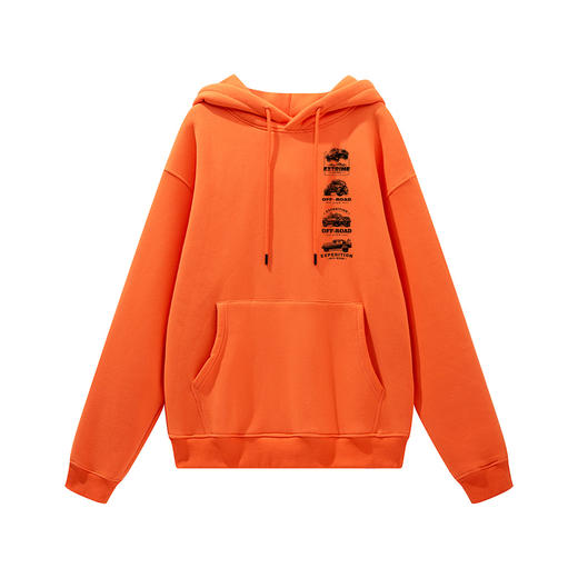 自由基地男士潮流落肩款卫衣越野图案设计印花连帽套头抓绒加厚衫 NMT-2088 商品图5