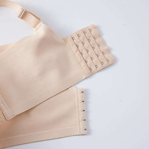 都市丽人舒软挺塑蜜桃杯塑身内衣女蕾丝ABC杯5/8杯调整型文胸无钢圈C杯树脂胶圈五排扣LJ41A1 商品图10