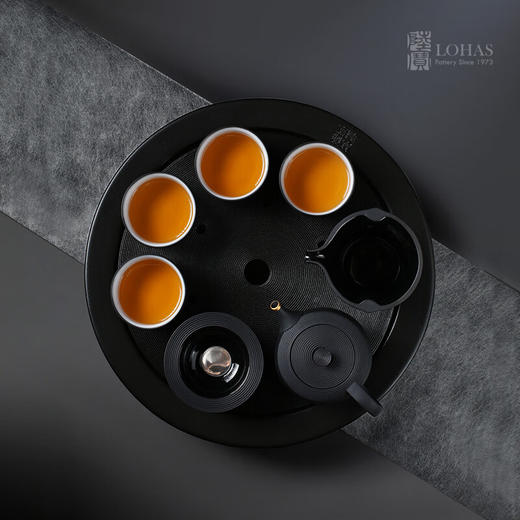陆宝环宇经典茶礼 玄黑(1壶1海4杯+茶盘) 商品图2
