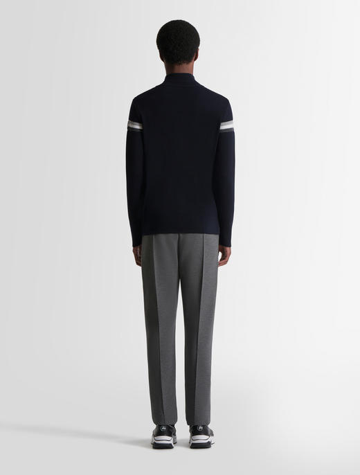 Fusalp - Wengen IV - Marin/Silice - 男装 - 套头衫 - 深蓝色/灰色 商品图1