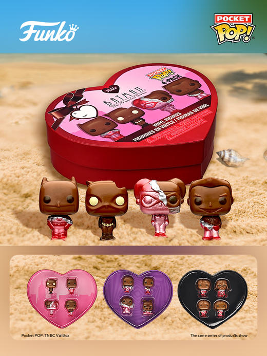 Funko POP DC Val Box(Choc) 6pc PDQ DC情人节巧克力Pocket 4个装公仔手办摆件 76225 商品图1