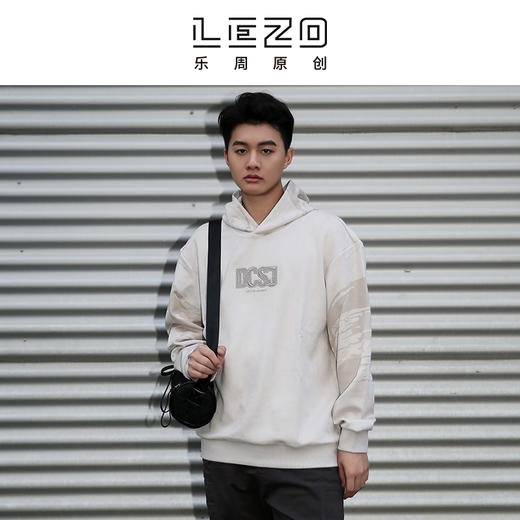 LEZO乐周原创 连帽卫衣 923313202 杏色 商品图1