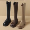 ZHR厚底长筒靴加绒保暖女靴2023复古美拉德不过膝瘦瘦靴V口骑士靴 商品缩略图12