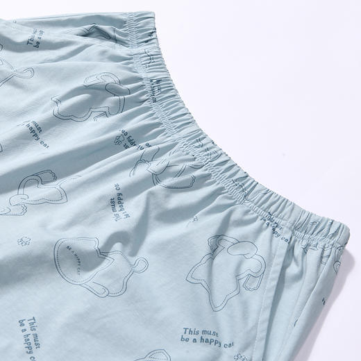 都市丽人亲情蜜语都市锋尚舒适外出春夏睡衣男凉感无尘棉家居服薄款短袖短裤男士套装FH49A1 商品图12