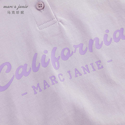 马克珍妮女童学院风polo领T恤 儿童纯棉撞色长袖上衣春款240235 商品图3
