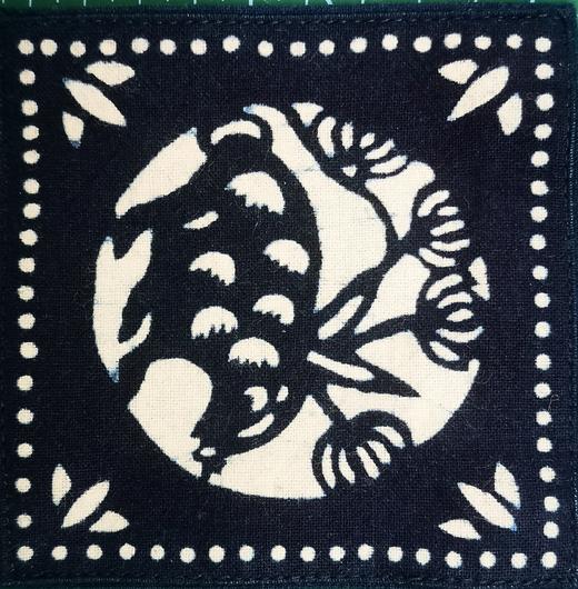 蓝印花布生肖杯垫 商品图2