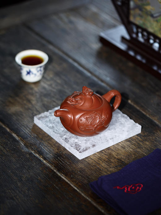 【青山特惠】宜兴原矿精品全手工朱泥鱼化龙紫砂壶 • 王文浩 150cc 商品图1