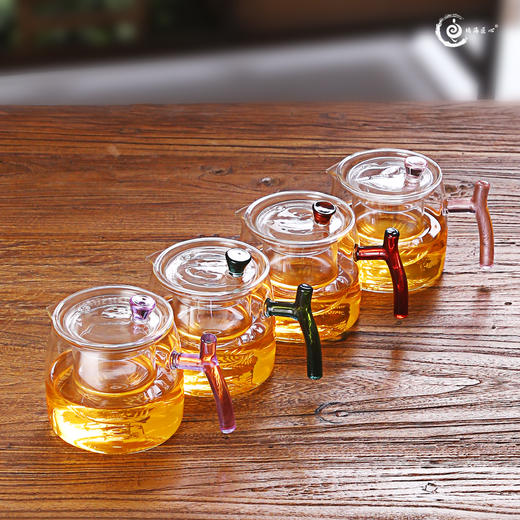 璃匠-LCH023三件套泡茶壶( 湖绿色)泡茶三件杯400ml滤片带盖泡茶壶 商品图4