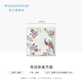 WEDGWOOD幸运彩雀餐盘小雀幸高级创意果盘骨瓷餐具