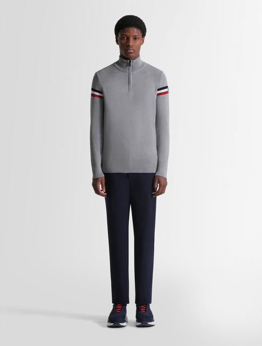 Fusalp - Wengen IV - Silice/Mari - 男装 - 套头衫 - 灰色/多色 商品图0