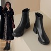 ZHR马丁靴女2023新款冬季法式小短靴瘦瘦靴小个子女靴加绒时装靴 商品缩略图0
