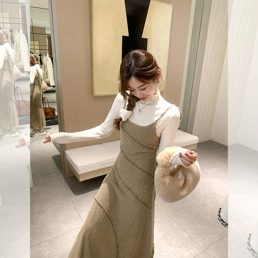 【169元任选2件】最后一波现货！【复古女郎】卡其色吊带裙 商品图4