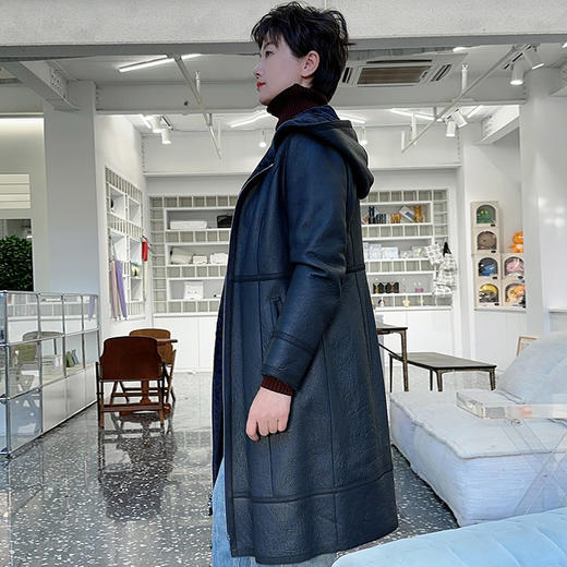 圣三利女装秋冬季皮毛一体羊皮革外套SL194PY02 商品图1