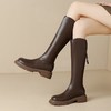 ZHR马丁靴V口骑士靴女2023秋冬新款黑色厚底长筒靴小个子瘦瘦靴子 商品缩略图9