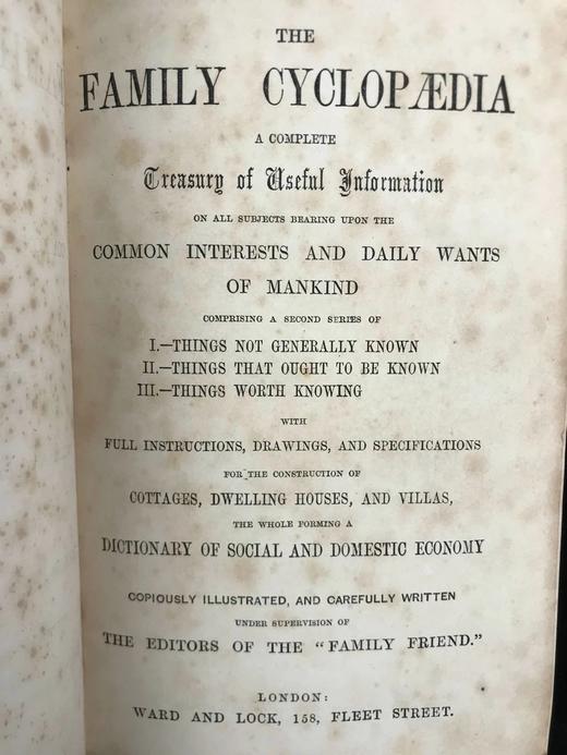 约19世纪后期 家庭百科全书 约百幅精美版画插图 漆布精装32开 商品图4