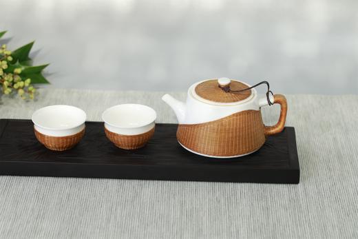 竹丝扣瓷茶具三件套（一壶二杯）-002 商品图1