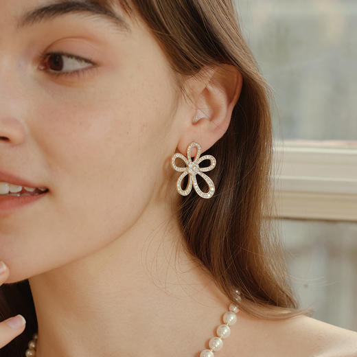 INBA0301 人间富贵花-蕾丝大花耳环｜INCH EDITION 时光不惑系列 商品图5