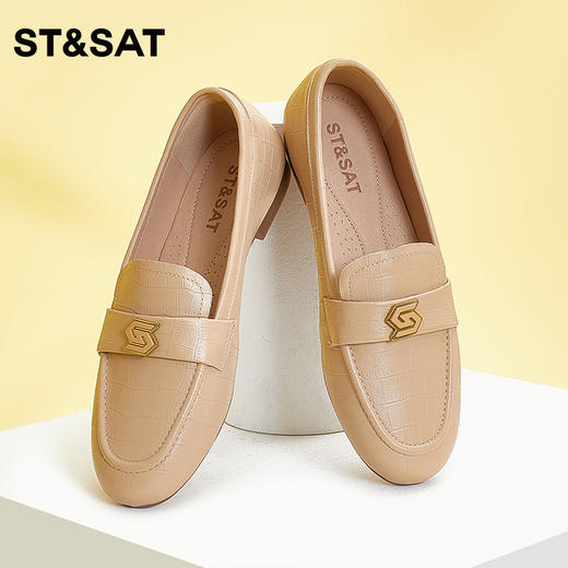 星期六简约风气质一脚蹬羊皮女鞋SS33111104 商品图3