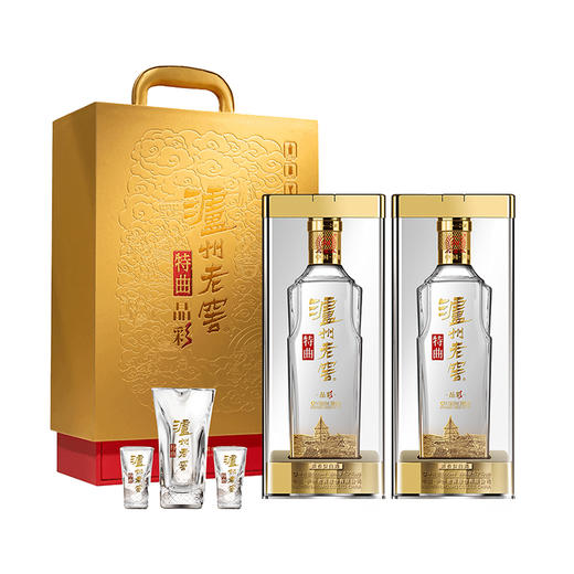 【爆款浓香组合】泸州老窖特曲·晶彩 精彩时刻礼盒52%vol 500ml*2+泸州白瓶酒酒具礼盒 52%vol 500ml*2 泸州老窖官方旗舰店 商品图1