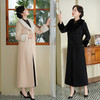 时尚改良新中式旗袍外套，长款长袖毛呢旗袍大衣GSJ-5530 商品缩略图0