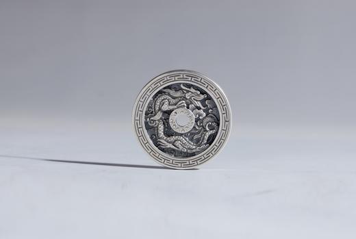 矩德泉坊 纯银手作 龙凤银币（3.3厘米錾刻版）  gq230700729 商品图0