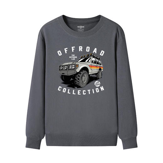 自由基地越野个性印花系列冬季圆领套头卫衣300克毛圈团队定制衫 NMT-2089 商品图4