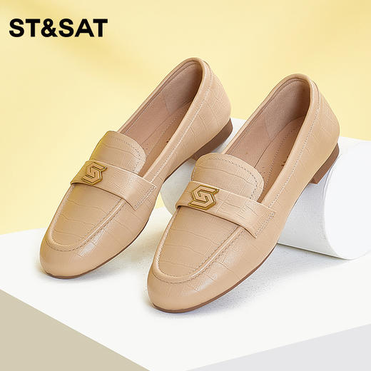 星期六简约风气质一脚蹬羊皮女鞋SS33111104 商品图1