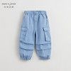马克珍妮女童大口袋工装牛仔裤儿童纯棉休闲束脚裤春款新品240213 商品缩略图1