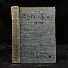 1896年 地球与它的故事 64幅插图 漆布精装32开