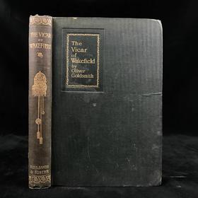 1896年 戈德史密斯《威克菲尔德牧师》 32幅插图 漆布精装32开