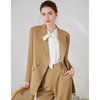 EITIE爱特爱复古通勤显瘦微收腰卡其色休闲西装外套女装24春新款A2403301 商品缩略图3