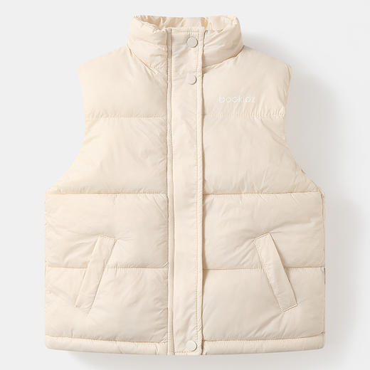 【立领按扣设计，秋冬舒适棉服马甲！】2023冬季儿童加厚羽绒棉，马甲立领大男孩女童，春秋外穿坎肩背心马夹，平衡温差 一件就够 商品图5