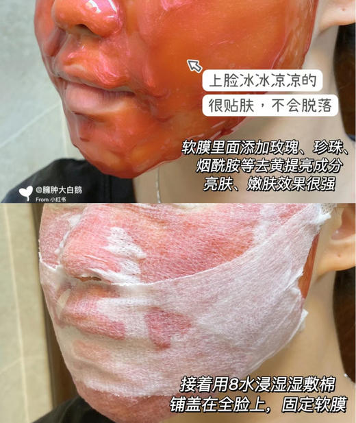 德玛贝尔玫瑰软膜/海藻软膜  美白保湿祛痘修复提亮肤色 1000g凝胶精华+100g面膜粉送工具 商品图4