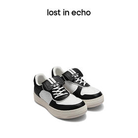 明星同款lost in echo春夏新款扭转鞋面下翻舌休闲运动鞋厚底板鞋