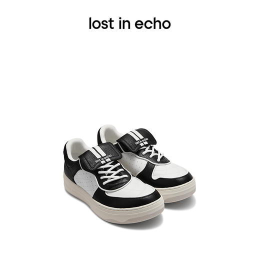 明星同款lost in echo春夏新款扭转鞋面下翻舌休闲运动鞋厚底板鞋 商品图0