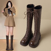 ZHR厚底长筒靴女骑士靴马丁靴女皮靴长靴子2023新款秋冬不过膝靴 商品缩略图0
