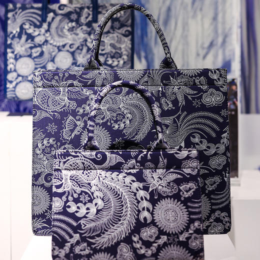 深山集市 苗族吉祥纹样托特包民族风国潮手提包大容量 商品图3