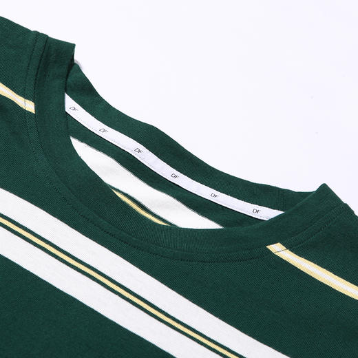 都市丽人都市锋尚舒适外出春夏睡衣男纯棉色织条家居服薄款短袖短裤男士纯棉套装FH42B8 商品图7