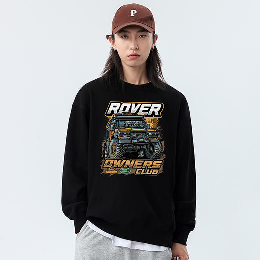 ROVER路虎卫士图案印花冬季男士抓绒套头卫衣国潮新品越野定制服 NMT-2083 商品图0